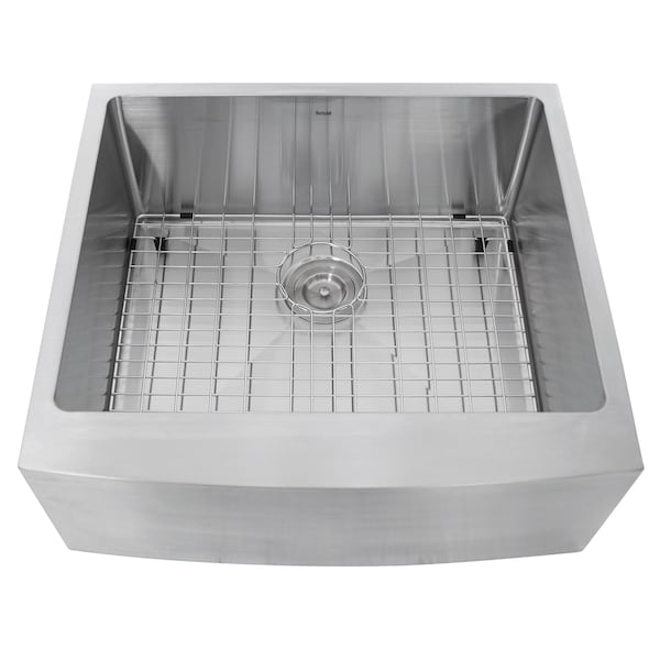 Nantucket Sinks Apron2420SR-16 24 Inch Pro Series Single Bowl Farmhouse Apron Front Stainless Steel Kitchen Sink APRON2420-SR-16 - main